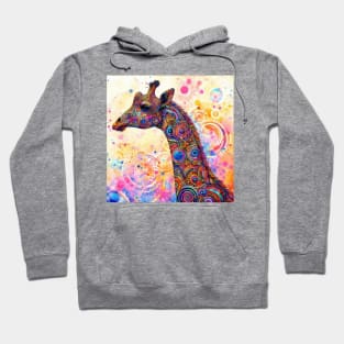 Abstract painting of a giraffe Hoodie